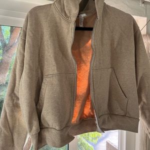 Los Angeles apparel cropped beige sweatshirt